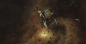 Caracal-Fleet: PvP-Ausflug mit der Allianz. Jedes Raumschiff ist ein menschlicher Spieler.