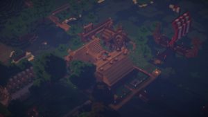 Minecraft: Wikingerdorf von oben